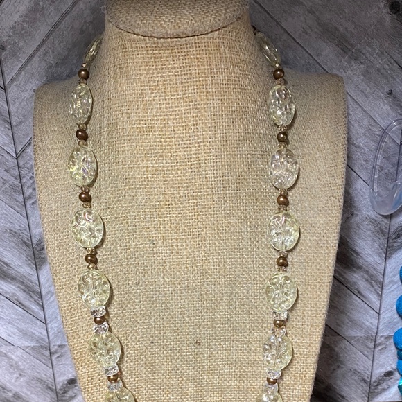 Carnival Glass Peacock freshwater Pearls 24 inch Necklace Aprilsplace Chicken - Picture 10 of 10